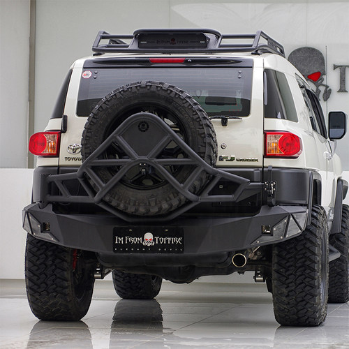 TOPFIRE顶火FJ后杠掠夺者酷路泽汽车后杠保险杠越野改装备胎架
