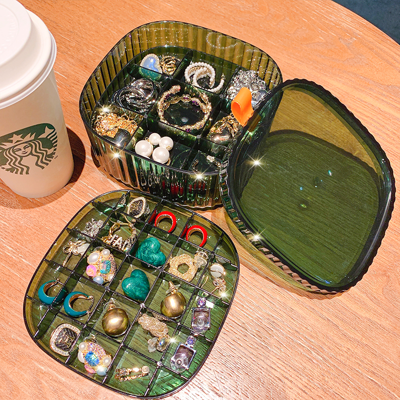 首饰收纳盒首饰耳钉耳环戒指