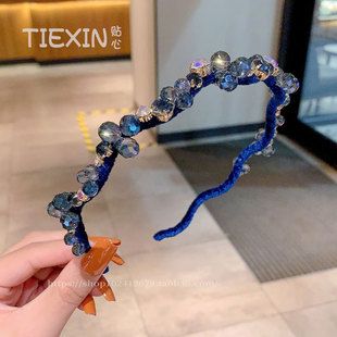 韩国轻奢高级感水晶钻发箍手工头箍压发甜美仙女发卡发饰头饰2026