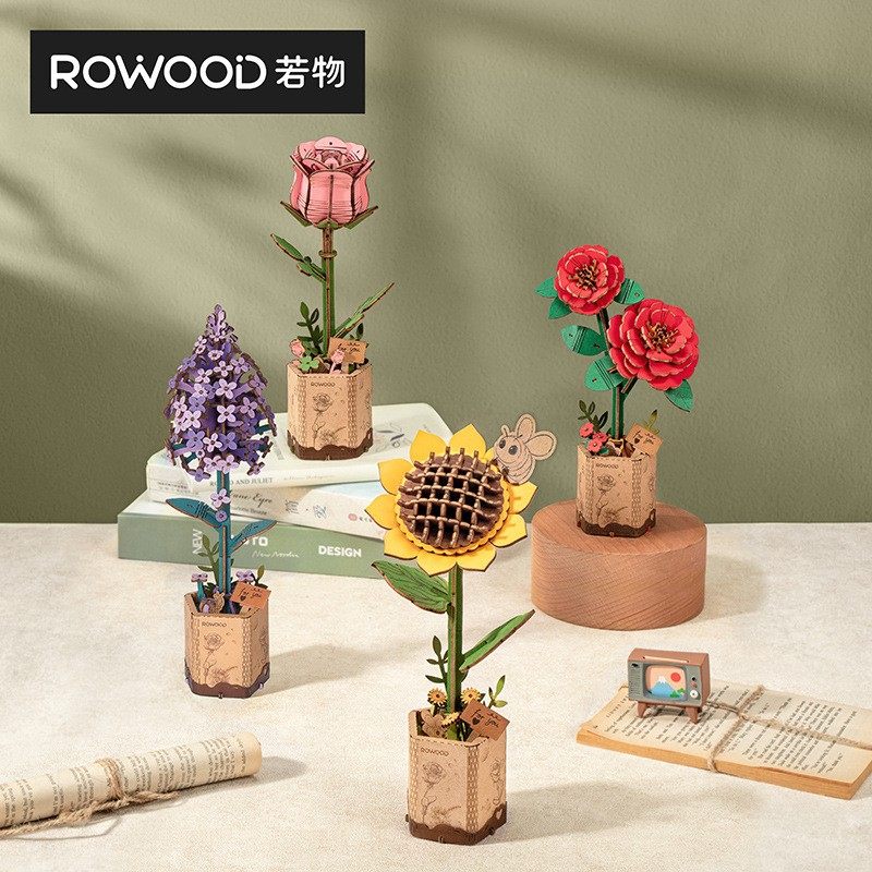 木制diy拼装玩具积木山茶花木艺繁花拼装摆件装饰女男孩儿童礼物,玩具/童车/益智/积木/模型,普通塑料积木,淘宝优惠券,粉丝福利购,淘宝优惠卷