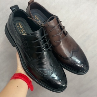 2025秋季 皮鞋 新真皮头层牛皮商务正装 男士 50083 潮流时尚 意红男鞋