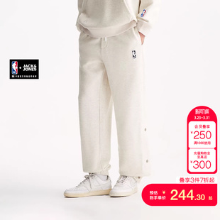 贴布宽松休闲侧边排扣裤 秋季 子 卫裤 tq区绫致杰克琼斯NBA联名男士