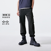 jq区绫致杰克琼斯春夏男士 男 束脚九分牛仔裤 休闲百搭黑色个性 工装