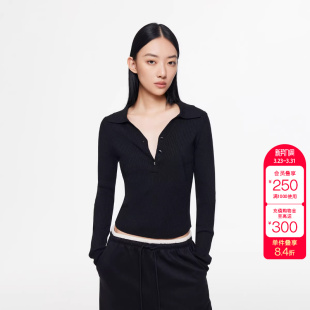 针织衫 高智感软糯亲肤V领正肩修身 女 新款 绫致ONLY冬季