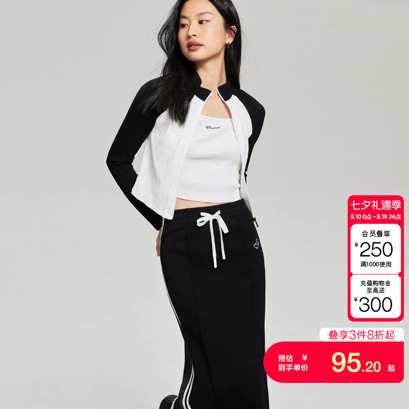 vq区绫致Vero Moda上衣女春夏H版型印花小立领拼色插肩袖短外套