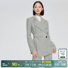 tq区绫致Vero Moda马甲西装外套休闲裤套装25春夏格纹通勤百搭潮