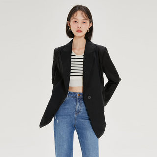 [直播甄选]Vero Moda2023棉麻材质宽松翻领西装外套女