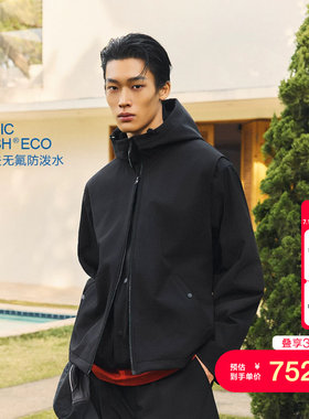 vj区绫致杰克琼斯男装春季棉衣棉服可拆卸两件套潮上衣宽松连帽