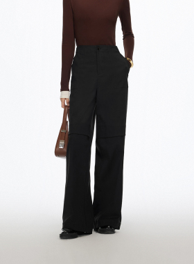 vq区绫致Vero Moda休闲裤25秋冬莱赛尔高腰宽松阔腿裤简约百搭