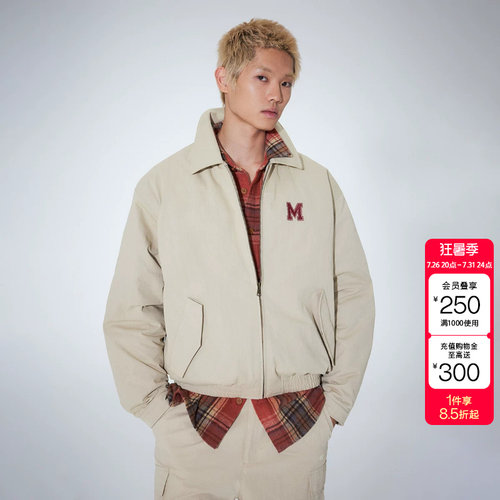 绫致MLMR冬季新款复古休闲可拆卸环保毛领常规羽绒服外套男女同款