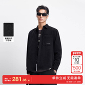 绫致杰克琼斯男秋冬衬衫 针织灯芯绒略宽松百搭口袋长袖 上衣