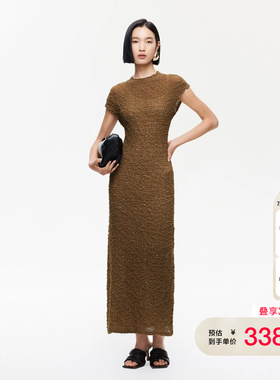 vq区绫致Vero Moda连衣裙夏季含莱赛尔小高领纯色修身裙