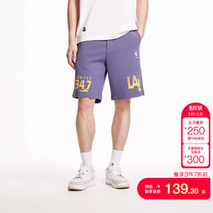 tq区绫致杰克琼斯NBA联名春夏湖人队纯棉舒适休闲宽松短裤
