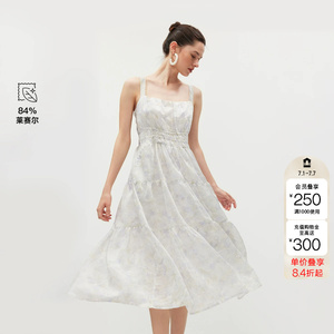 绫致ONLY2026夏季新款含莱赛尔伞裙吊带长裙无袖连衣裙女