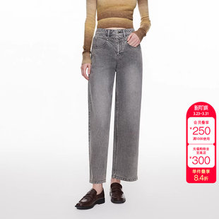 女 牛仔裤 绫致ONLY秋冬新款 百搭做旧宽松显瘦九分男友裤