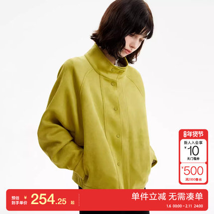 绫致Vero Moda夹克秋冬休闲舒适长袖宽松立领外套女上衣