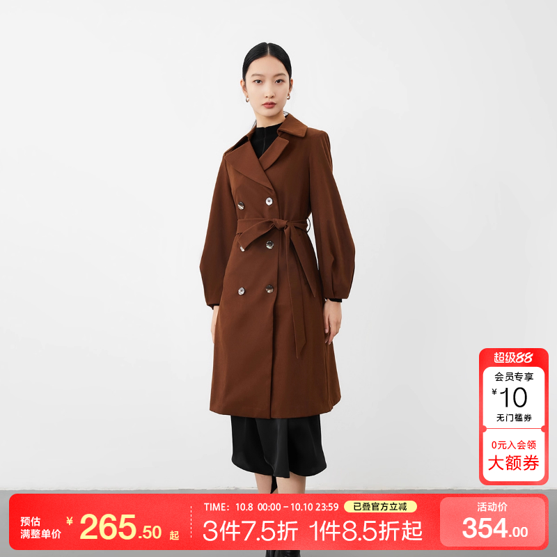 双排扣早春风衣外套女士