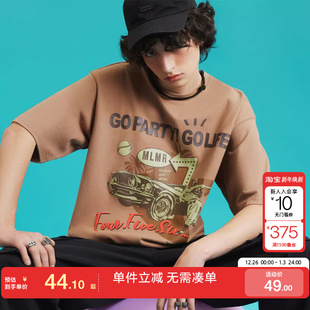 字母图案印花运动街头T恤上衣舒适 潮流时尚 绫致MLMR春夏男士 装