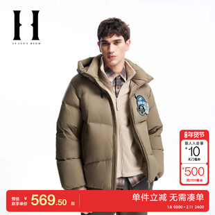 绫致SEASON HIGH NFL联名25冬季男羽绒服宽松连帽时尚上衣