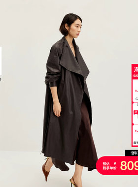 绫致Vero Moda风衣女2026秋冬新款可拆卸腰带长袖长款上衣时尚