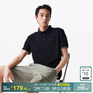 饰polo衫 t区绫致杰克琼斯夏春夏潮流男商务休闲胸前刺绣装 上衣男