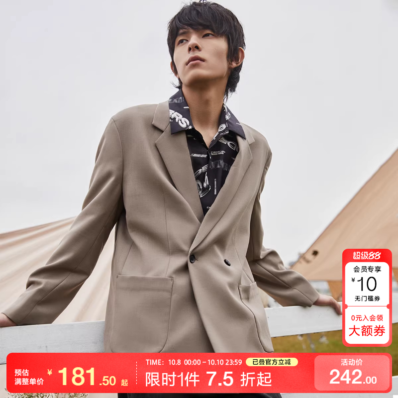 [专区到手1折起]绫致SELECTED思莱德羊毛商务休闲双排扣西装外套