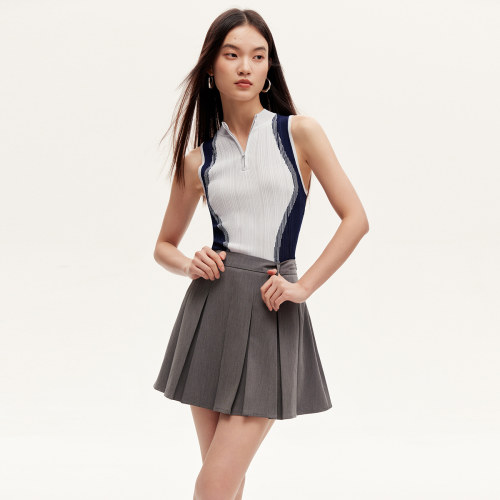 t区绫致Vero Moda背心女秋冬撞色条纹修身显瘦吊带女基础百搭
