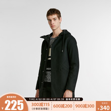 绫致Jack Jones/杰克琼斯男士含羊毛连帽中长款棉服218427506