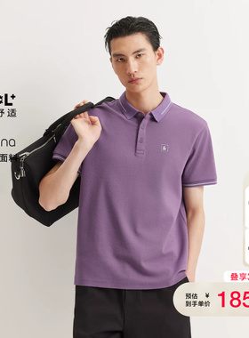 vj区绫致杰克琼斯男polo衫春季商务休闲凉感高支刺绣翻领短袖上衣