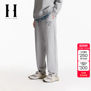 绫致SEASON HIGH男装NFL联名秋季休闲裤老鹰队松紧刺绣束脚裤