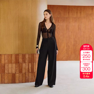 休闲裤 绫致ONLY夏季 直筒裤 百搭休闲显瘦高腰长裤 女 新款