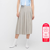 ONLY秋冬复古学院风中长款 潮 百褶裙半身裙女时尚