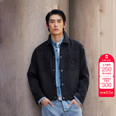 上衣 夹克常规摁扣门襟口袋可调节底摆长袖 绫致杰克琼斯男装 秋季