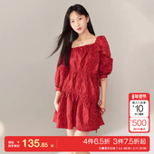 甜美可爱宽松七分裙女时尚 t区绫致Vero Moda连衣裙25夏季 百搭潮