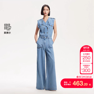 肩袢设计莱赛尔休闲连体裤 vq区绫致Vero 无袖 夏季 Moda牛仔裤