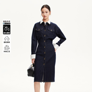 v区绫致Vero Moda连衣裙女装2025早春夏通勤优雅一衣两穿时尚