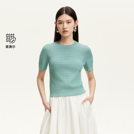 v区绫致Vero Moda针织衫2025夏季新款含莱赛尔正肩设计短款上衣