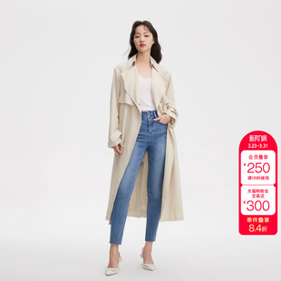 ONLY春夏新款 通勤风休闲百搭绑带口袋风衣外套女潮