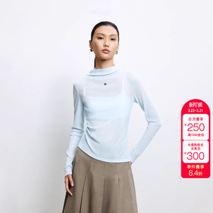 显瘦打底半高领针织衫 不对称修身 女 新款 绫致ONLY秋季