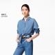 Moda衬衫 女2026夏季 新款 绫致Vero 绑结袖 子两穿牛仔上衣简约