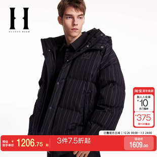 宽松连帽羽绒服外套 新款 jq区绫致SEASONHIGH BSQ联名冬季