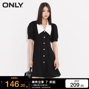 绫致ONLY2024春夏新款 收腰显瘦潮流牛仔连衣裙女 短款 时尚