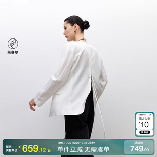 外套女 绫致ONLY2025夏季 新款 纯色正肩V领宽松显瘦长袖 西装