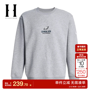 绫致SEASON HIGH男装NFL联名秋季卫衣老鹰队刺绣字母长袖