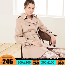 绫致ONLY新款气质收腰休闲中长款时尚风衣外套女119336587