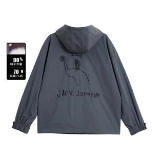 jq区绫致杰克琼斯冬季 BSQ联名宽松立体刺绣连帽印花羽绒服外套男