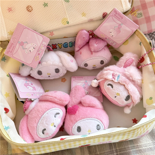 三丽鸥美乐蒂比艾诺piano50周年玩偶头型书包挂件胸针发夹装饰挂