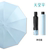 Light blue【 pure color★10 bones enlarged]★Effective cooling★Use in rain or shine