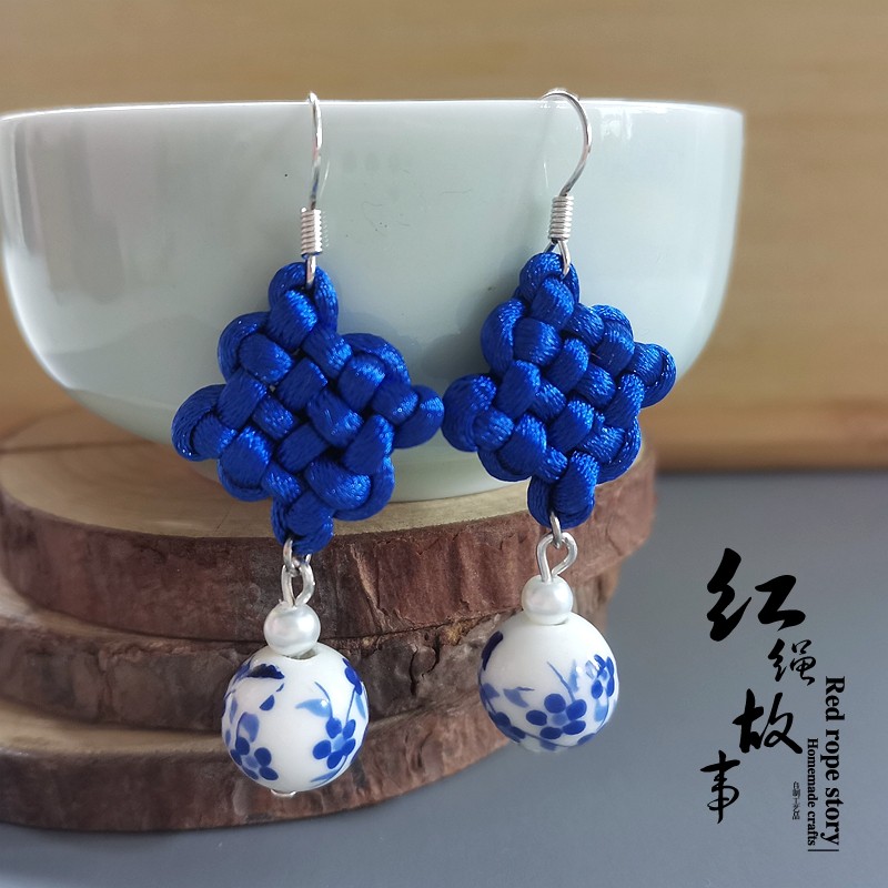 国风配饰耳环陶珠旗袍古风手工中国结耳饰红色民族风绿色耳夹女士,饰品/流行首饰/时尚饰品新,耳环,淘宝优惠券,粉丝福利购,淘宝优惠卷