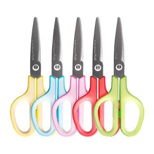 日本plus普乐士儿童安全剪刀小学生幼儿园宝宝手工剪纸专用左手左撇子小号圆头小孩家用美工便携式剪纸刀套装